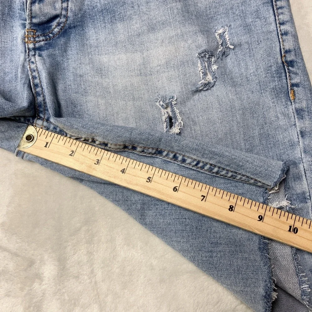 DSQUARED2 Denim Shorts Distressed Cut Offs Jorts Blue Mens 36 (Fit 34x9) Italy